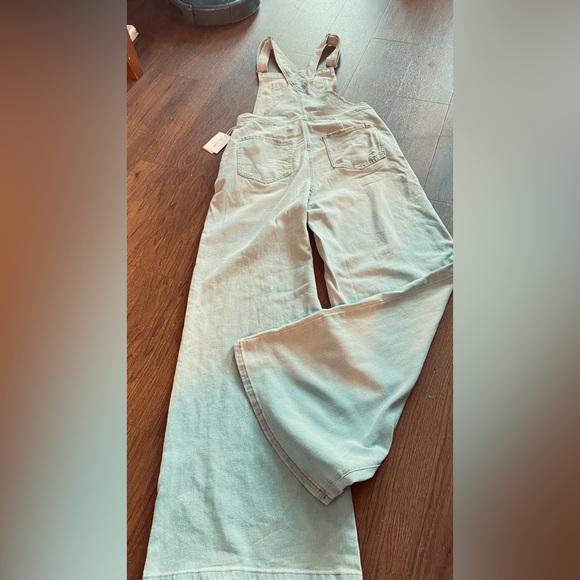 Bell bottom, chambray, blue Jean overalls - Picture 2 of 2